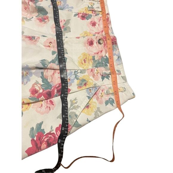 Vintage Match Floral Long Shorts 1980’s Size 12 - Picture 6 of 7